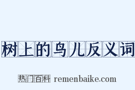 树上的鸟儿反义词是什么意思的图片